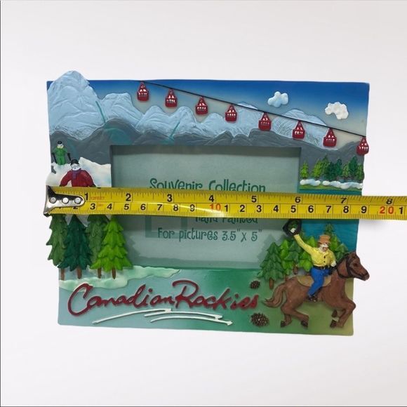 🆕 VINTAGE | Canadian Rockies Hand Painted Picture Frame - Picture 2 of 4